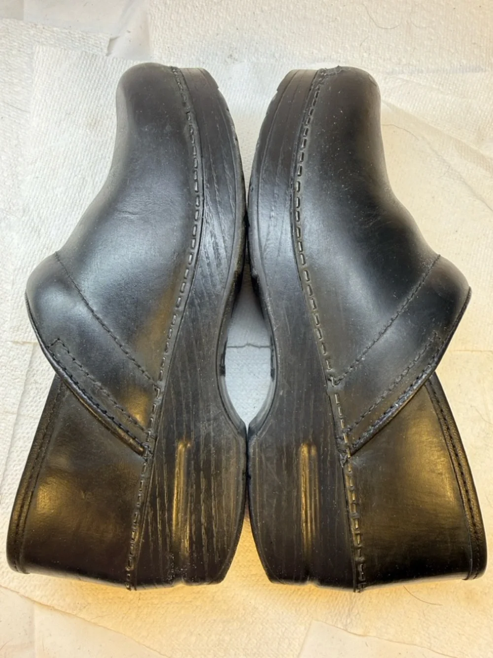 DANSKO BLACK LEATHER PROFESSIONAL CLOGS SIZE EU 38 or 7.5-8 - Picture 14 of 15